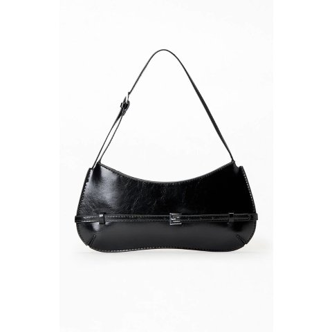 Faux Leather Ella Saddle Shoulder Bag