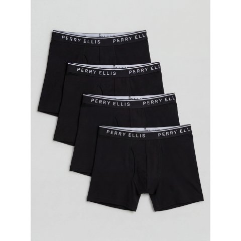 Perry Ellis Cotton Stretch Boxer Briefs 4-Pack