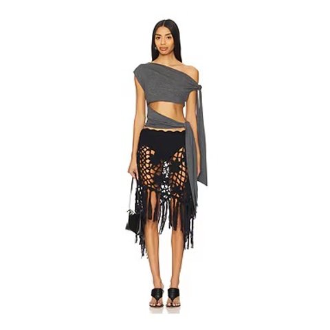 Jaded London Double Knotted Top Grey