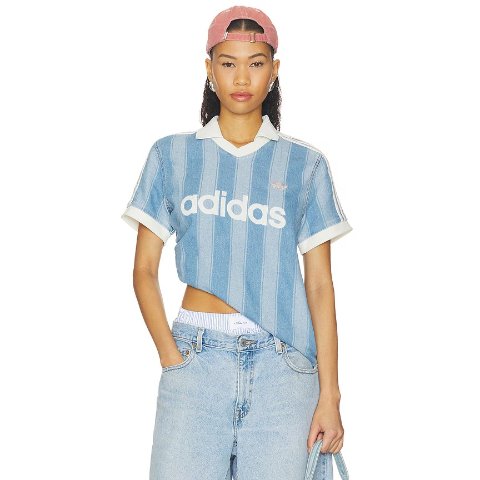 adidas Originals adidas Originals Denim Football Jersey Indigo