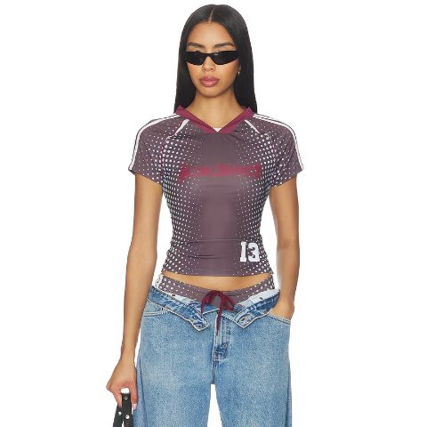 Jaded London Jaded London Illusion Print Baby Tee Brown