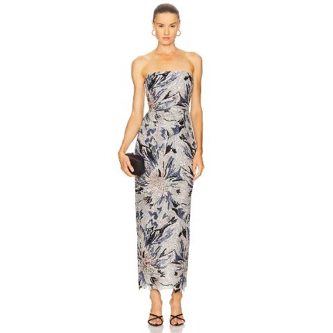 SAU LEE Meryl Dress Blue
