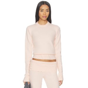 SKIMS Knit Sweater Pink White