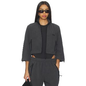 SKIMS Fleece Lounge Shrunken Zip Up Jacket