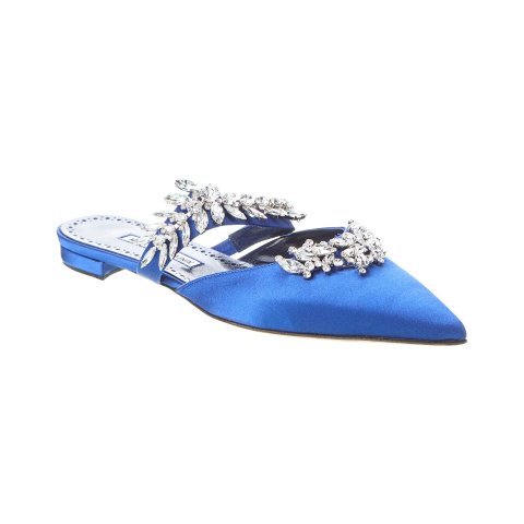 Manolo Blahnik Lurum Satin Flat