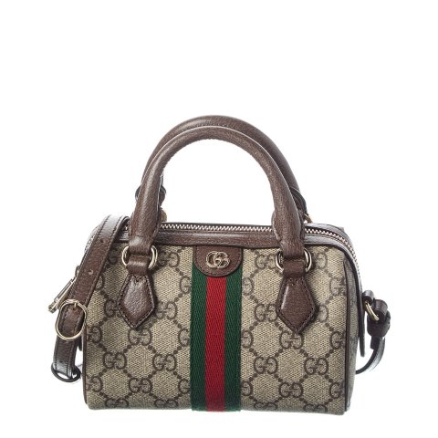 Gucci Ophidia Mini GG Supreme Canvas and Leather Boston Bag