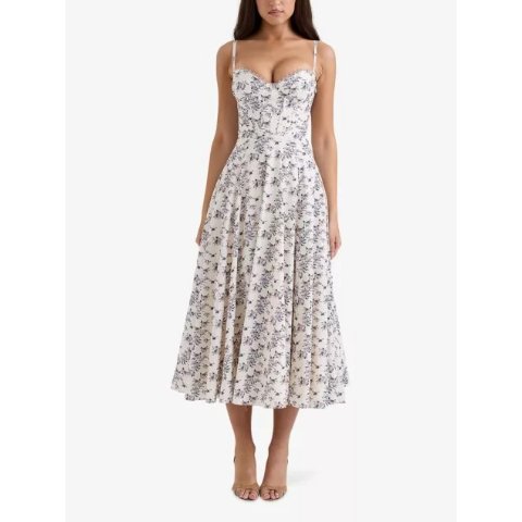 House of CB HOUSE OF CB Steffani Floral Stretch Cotton Dress