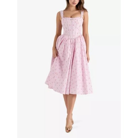 House of CB HOUSE OF CB Amara Floral Lace Midi Dress
