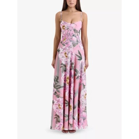 House of CB HOUSE OF CB Seren Lace-Up Lace Maxi Dress