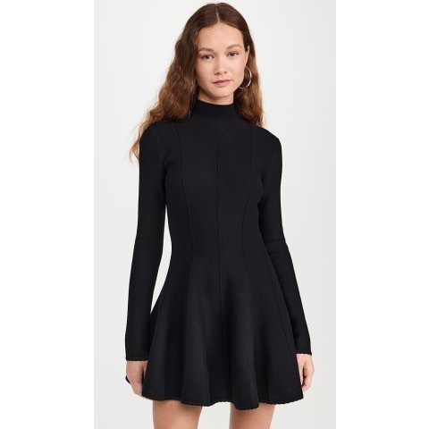Fleur du Mal Knit Long Sleeve Corset Dress