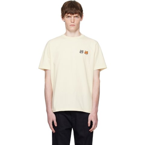 Maison Kitsune Double Bold Fox Head Off-White T-shirt