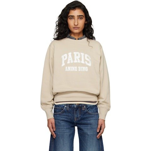 anine bing Harry Paris Sweatshirt Beige