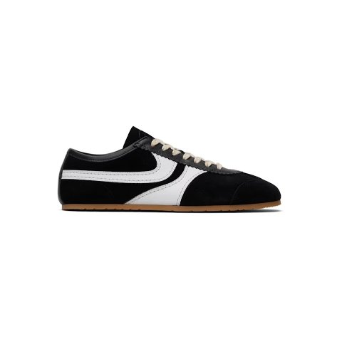 Dries Van Noten Black & White Suede Sneakers