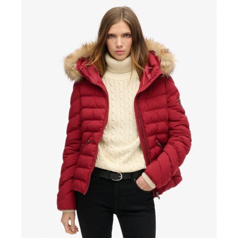 Superdry Fuji Faux Fur Hooded Padded Jacket