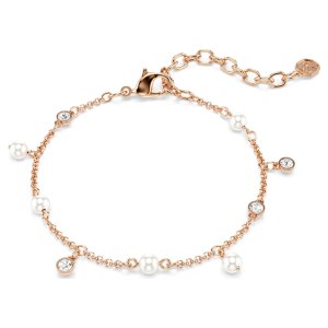 Swarovski Crystal Pearl 18K Rose Gold Bracelet