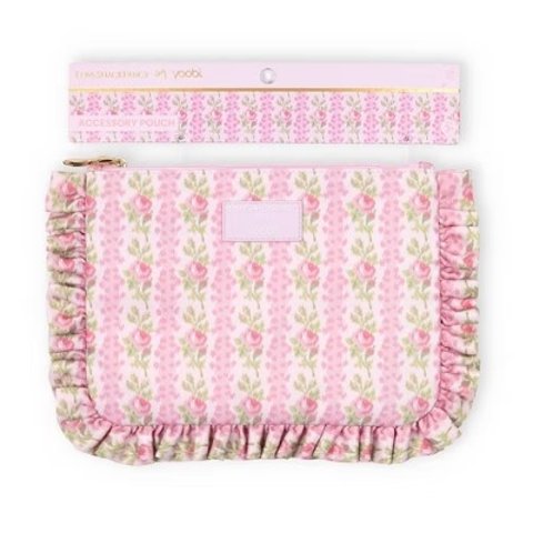 LoveShackFancy Yoobi Flat Zip Pencil Case Strawberry