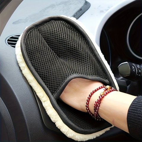 Microfiber Car Cleaning Gloves Linen Material