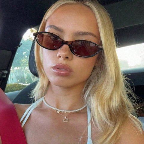 Retro Oval Small Frame Fashion Glasses 1pc