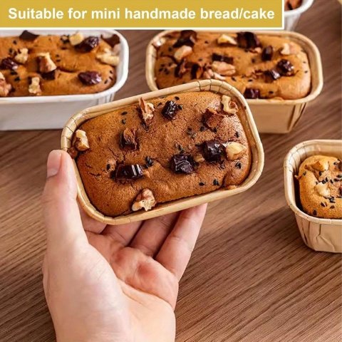 Rectangular Mini Baking Cups 50pcs