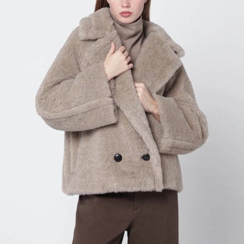 Max Mara Teddy Sand Alpaca Cashmere Coat