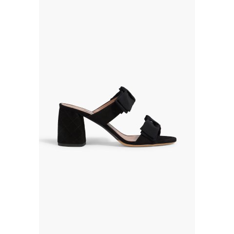 Tabitha Simmons Barbi Bow Suede Mules