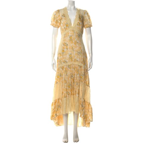 LoveShackFancy LoveShackFancy Pre-owned Silk Long Dress White