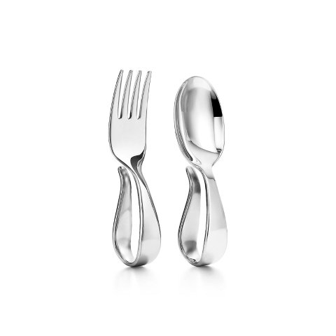 Tiffany Loop fork and spoon baby set in sterling silver. | Tiffany & Co.
