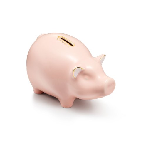 Tiffany Tiny Tiffany Piggy Bank in Pink Earthenware | Tiffany & Co.