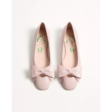 Valentino Bowow Kidskin Ballerina Pink