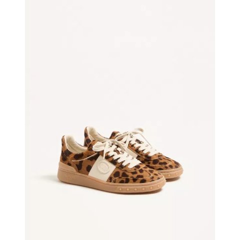 Valentino Trainer Pony-effect Calfskin Animal Print Women's