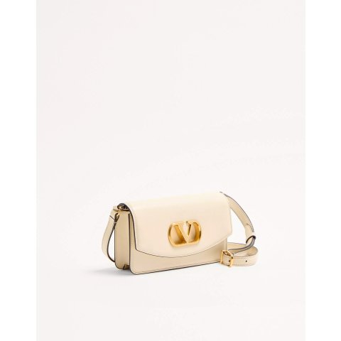Valentino Garavani Vain Clutch Shiny Calfskin Butter