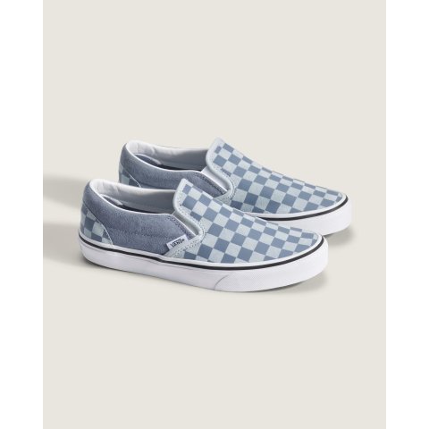 Vans Classic Slip-On Checkerboard Light Blue Shoe
