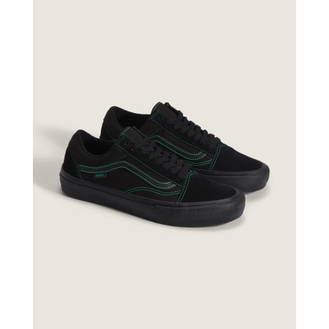 Vans Old Skool Skate Shoe Black Green