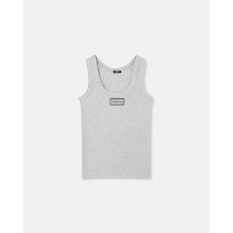 Versace Ribbed Stretch Cotton Tank Top