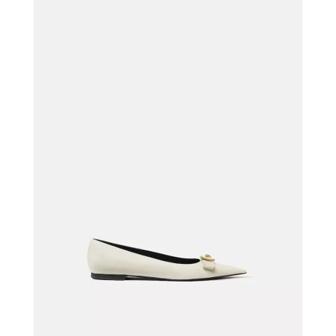 Versace Gianni Ribbon Leather Ballerinas