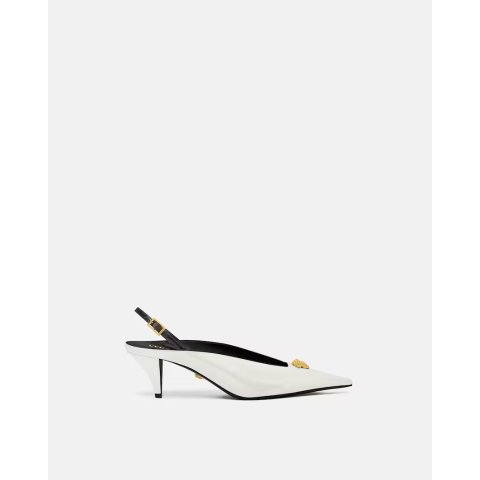 Versace La Medusa Leather Slingbacks 55mm