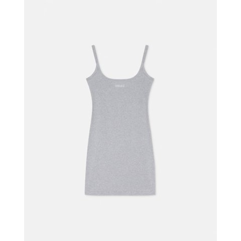 Versace Embroidered Ribbed Cotton Mini Dress