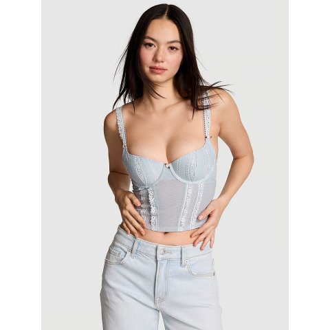 Victoria's Secret PINK Wink Lightly Lined Scoop Corset Top
