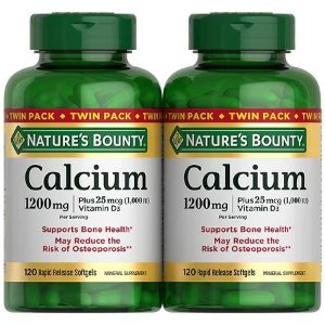 Nature's Bounty Calcium 1200mg with Vitamin D3 120 Tablets