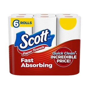 Scott Paper Towels 12 Rolls + Toilet Paper 24 Rolls