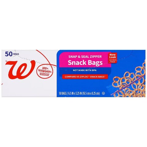 Walgreens Snap & Seal Snack Bags Small 50 count 3packs
