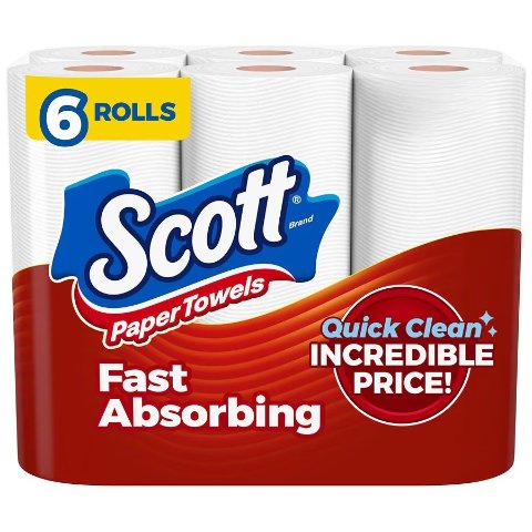 Scott Choose-A-Sheet Paper Towels 6 Rolls