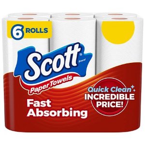 Scott Paper Towels 6 Rolls Choose-A-Sheet