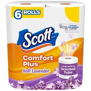 Scott Comfort Plus 1-Ply Toilet Paper Family Rolls 12-Count