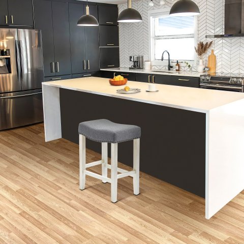 WestinTrends 24 Inch Counter Stool Gray Solidwood Leg