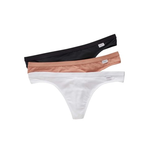 Hanes Classics Womens Cotton Modal Thong 3 Pack