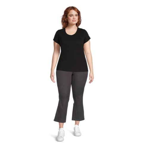 Hanes JMS Women's Plus Size Stretch Denim Bootcut Jeggings