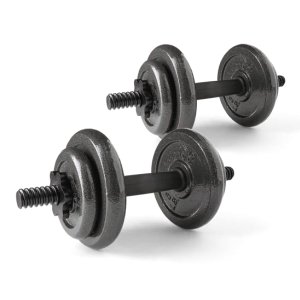 Athletic Works Adjustable Cast Iron Dumbbell Set with 4x 6lb & 4x 2.5lb Plates