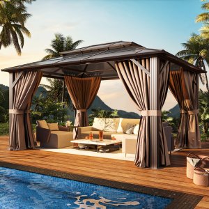 JolyDale Outdoor Patio Gazebo 12 Ft. W x 10 Ft. D