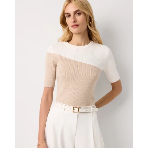 White House Black Market Colorblock Pullover